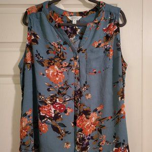 Lovely Floral Sleeveless Top